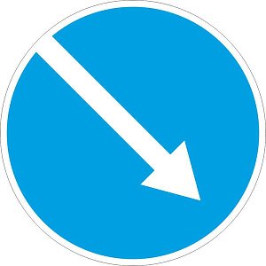 Объезд препятствия справа