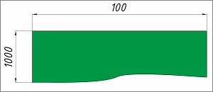 Опознавательная маркировочная лента зеленая 100мм x 1м